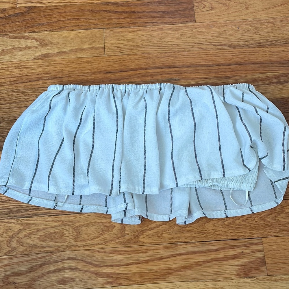 white striped crop top